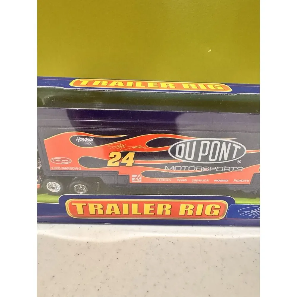 Vtg Nascar Winners Circle Jeff Gordon #24 Dupont‎ Trailer Rig 1:64 Red Flames